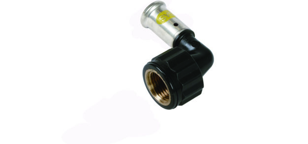 Henc o Gas Pers knie 16x1/ 2 bi +plug (6PKG-1604BP)