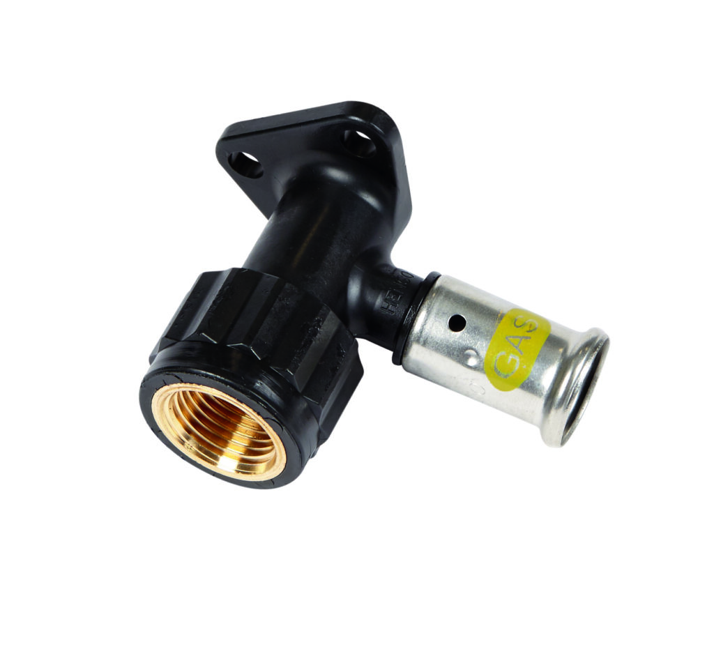 Henc o Gas Pers muur plaat 16x1/ 2+plu g (2PKG-1604BP)